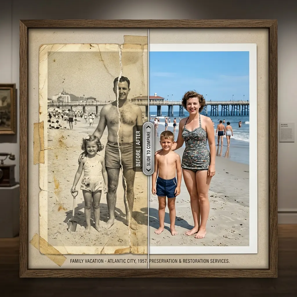 Faded landscape photo color reconstruction using AI enhancement